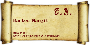 Bartos Margit névjegykártya